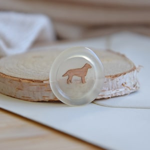 Wax Seals with wooden dog shape, Stationery Wax Seals, Wax Seals for Envelopes and Stationery, Wax Seals with Adhesive, Creative Wax Seals