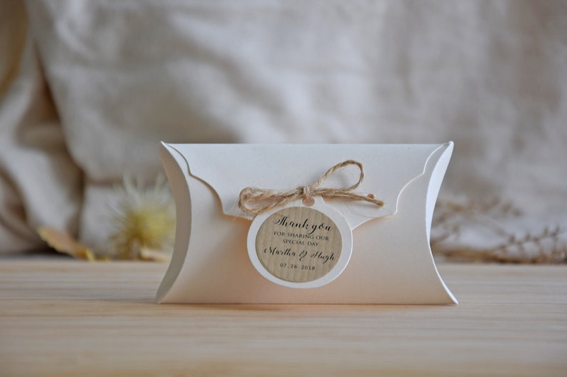 Pack of 10 Ivory Wedding favor boxes, Party Favor Boxes, Embossed Party favor boxes, Shower Favors, Shower Pillow box, Unique Party Favors image 8