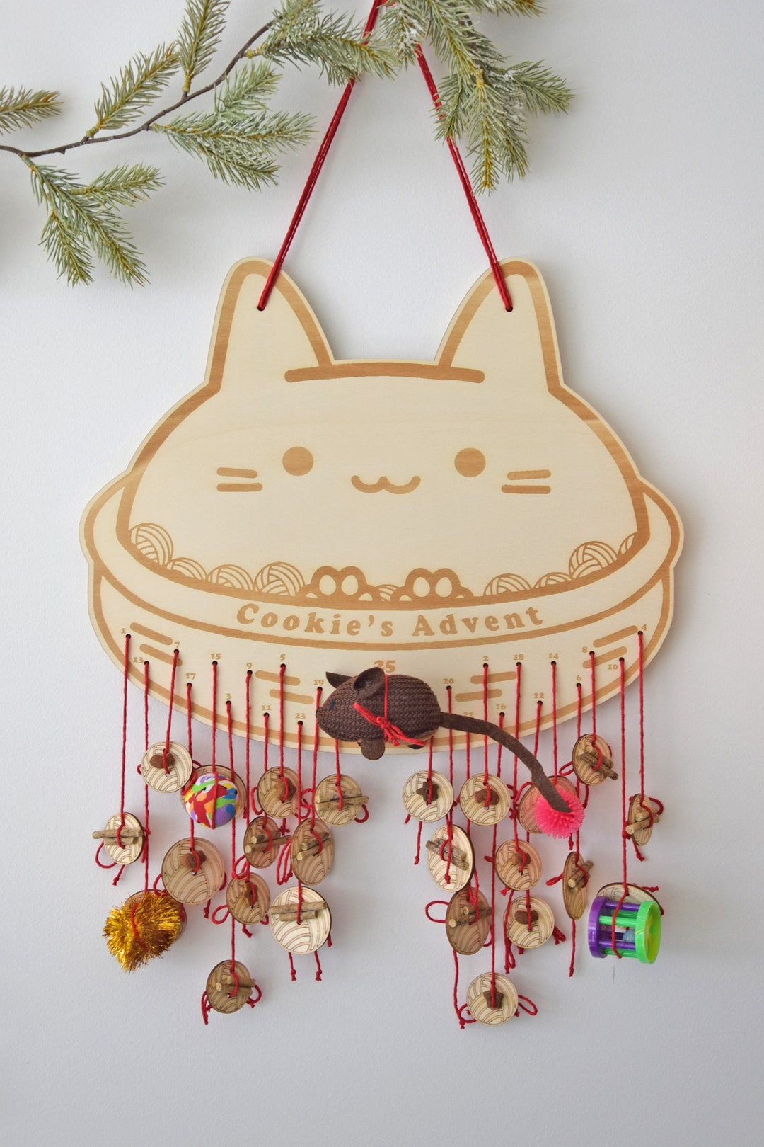 Cat Toy Advent Calendar Personalized With Cats Name // Personalized Cat
