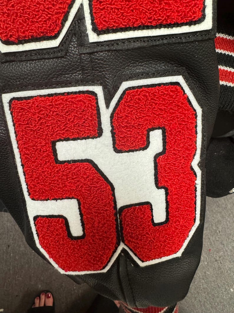 Sports Numbers Chenille Letterman Jacket Patches - Etsy