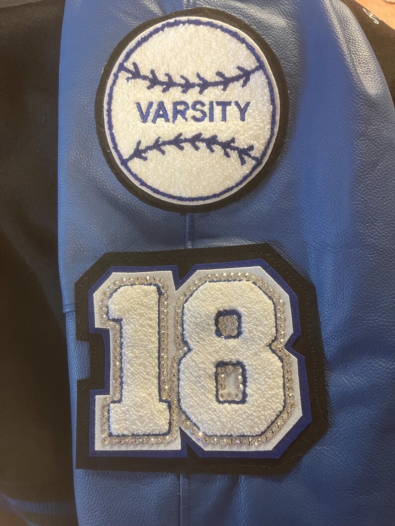Sports Numbers Chenille Letterman Jacket Patches - Etsy