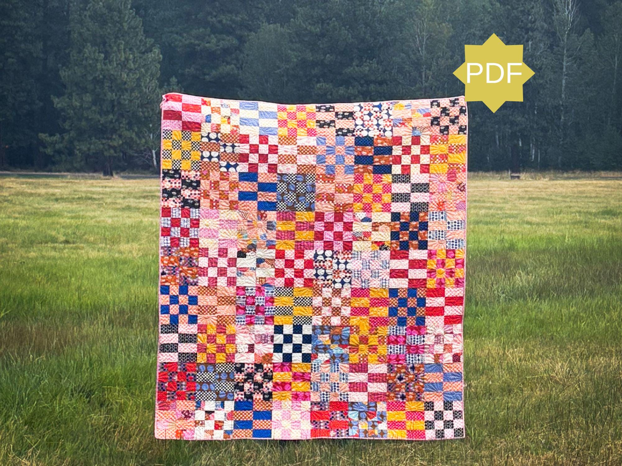 Easy four patch quilt - Etsy 日本
