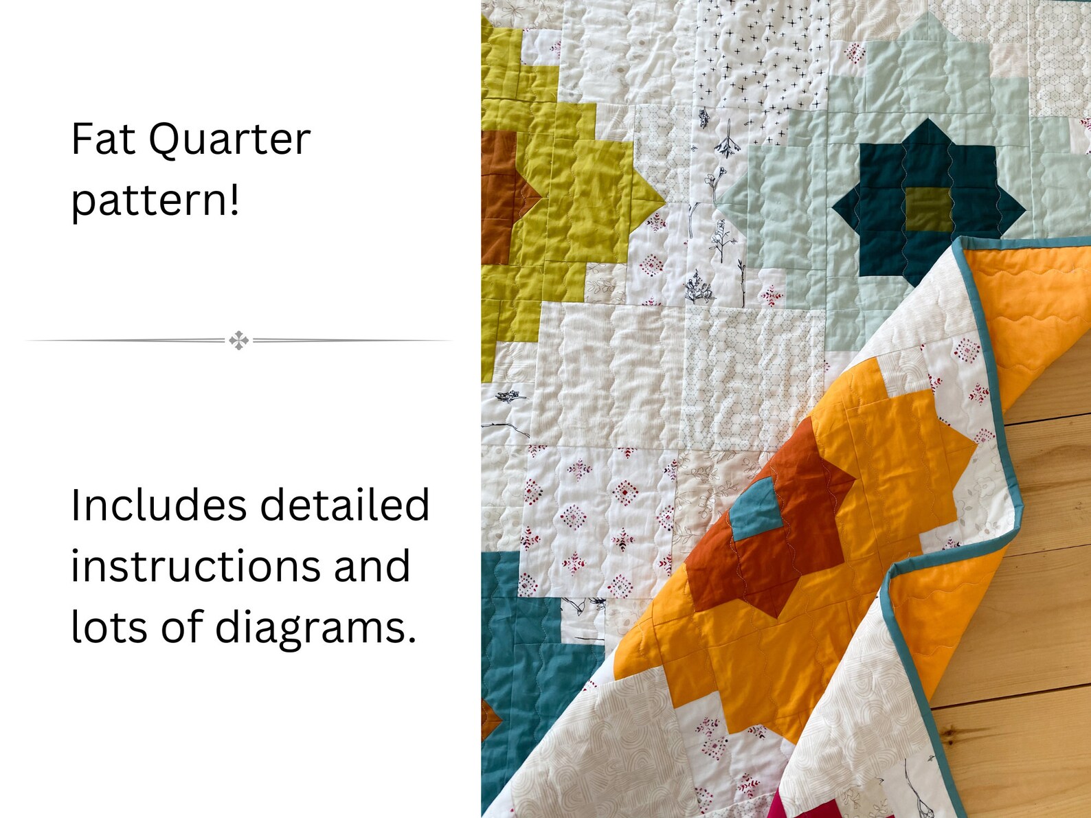 The Taj Quilt Pattern Fat Quarter Quilt Pattern Modern Quilt Pattern