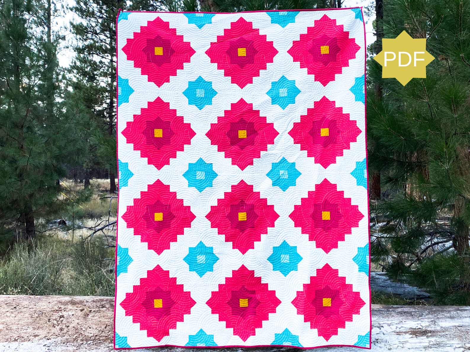 The Taj Quilt Pattern Fat Quarter Quilt Pattern Modern Quilt Pattern