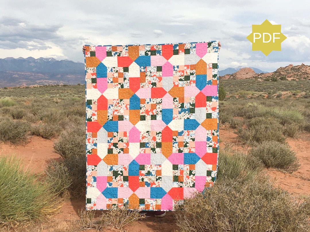 Agara Pattern Red Fort of Agra Quilt Pattern - Jelly Roll Quilt Pattern - Mini Charm ...