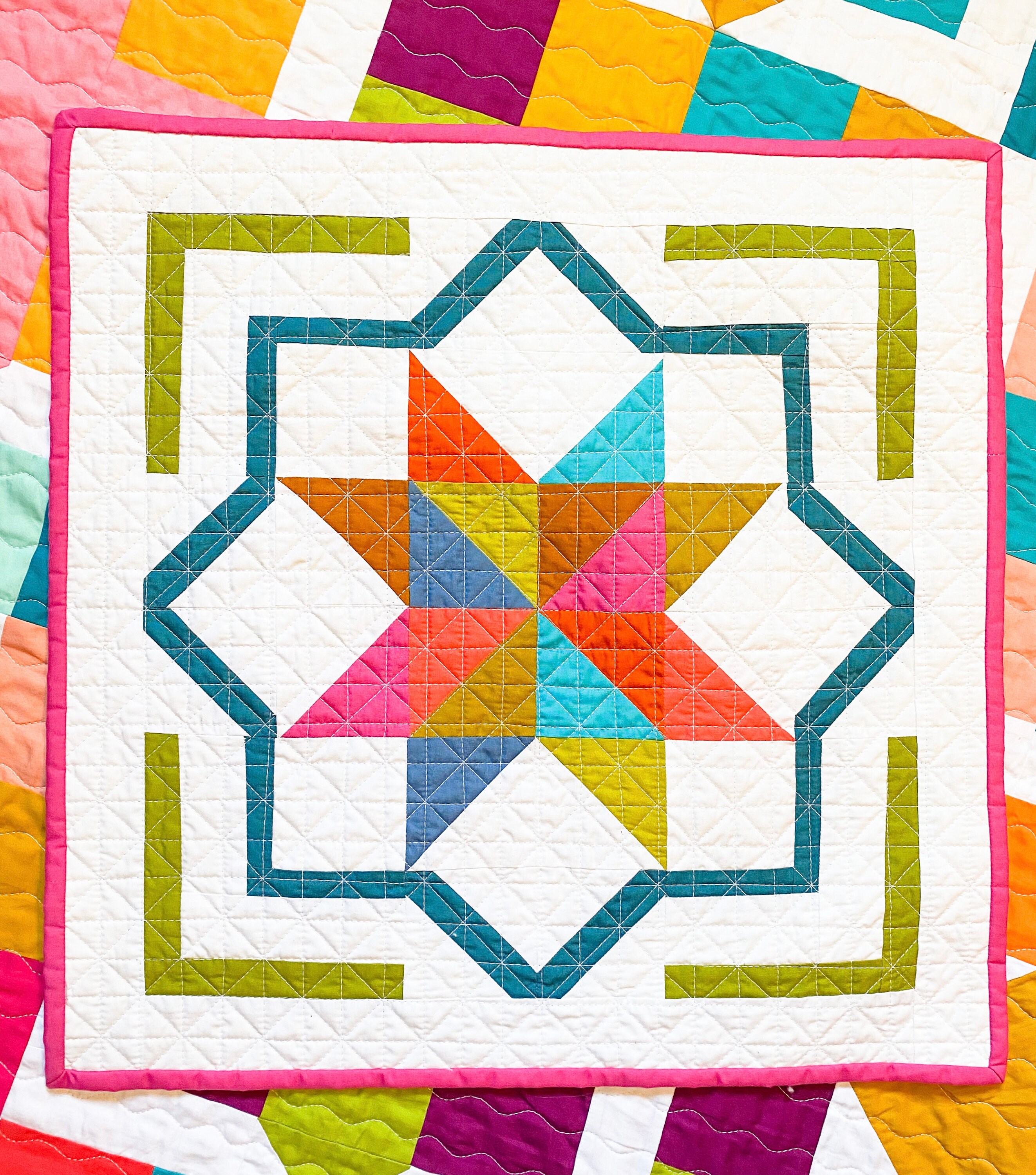 Patchwork Star Mini Quilt Pattern - Sawtooth Star Quilt Pattern ...