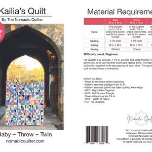 Kailia's Quilt Pattern - Beginner Quilt Pattern - Fat Quarter Friendly ...