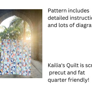 Kailia's Quilt Pattern - Beginner Quilt Pattern - Fat Quarter Friendly ...