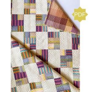 Auntie Anita&#39;s Patchwork Quilt Pattern - modern quilt pattern - beginner quilt pattern - fat quarter friendly quilt pattern