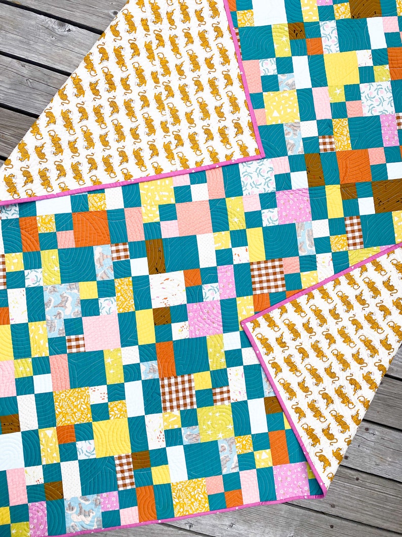 Slightly Scrambled - Beginner Modern Quilt Pattern - Fat Quarter ...