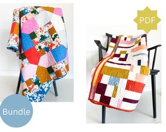 Beginner Quilt Pattern Bundle – Fat Quarter & Jelly Roll Friendly (PDF Pattern)