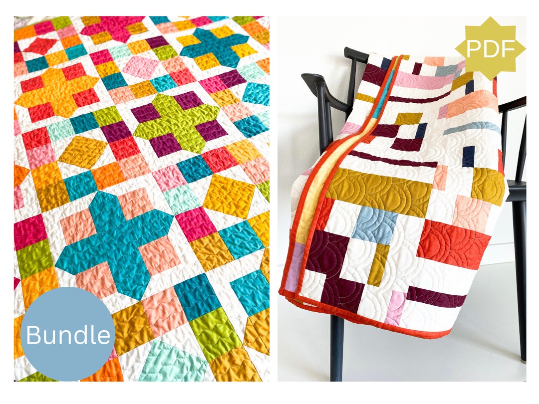 Beginner Quilter Pattern Bundle - Colored Glass - the Rebekah - Fat ...