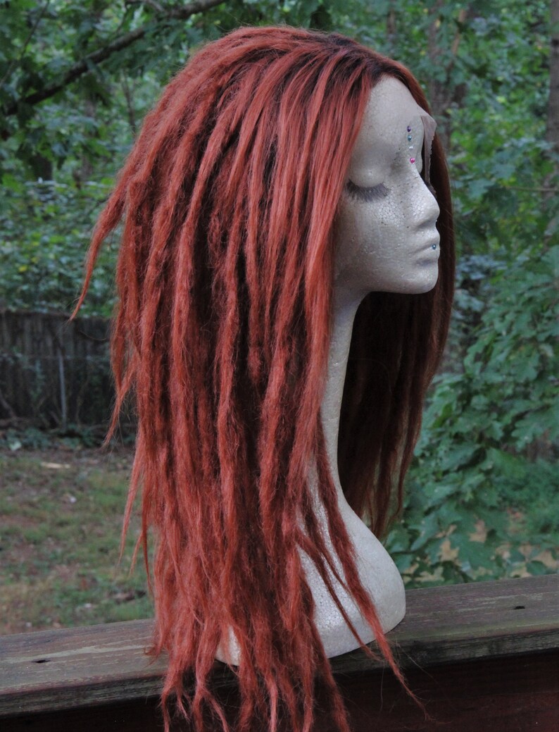 Ginger Red Synthetic Lace Front Dreadlock Wig Dreadlock Etsy