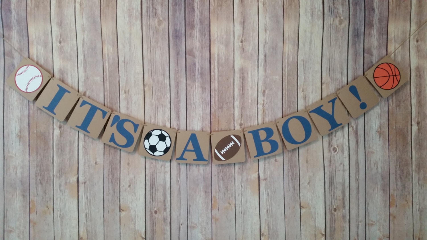 It S A Boy Sports Theme Banner Baby Boy Banner Baby Boy Etsy
