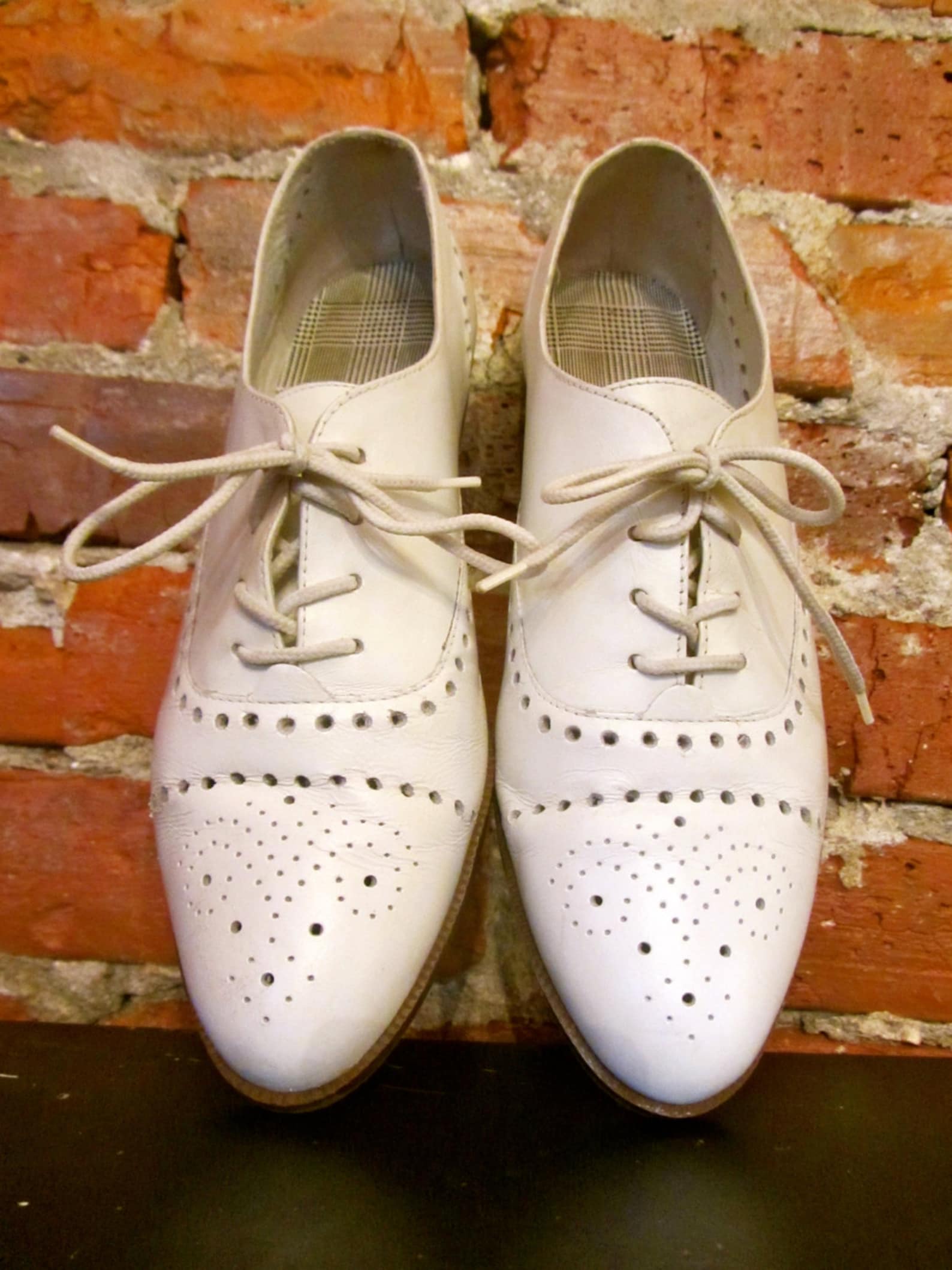 oxfords with white soles