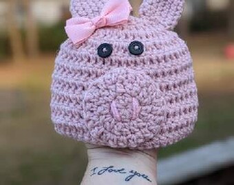 Crochet Baby Pig Outfit