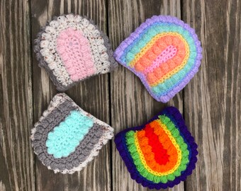 Rainbow Baby Rattle, juguete de bebé de felpa, regalo de la ducha del bebé, regalo del bebé, guardería del bebé, ducha del bebé boho