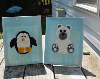 Arctic Animals Nursery Wall Hang *Two Pack*