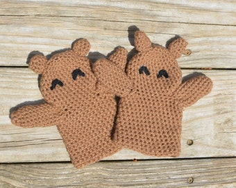 Títeres de oso de ganchillo