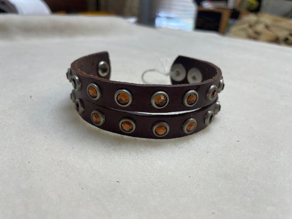 Assorted Leather Studded Bracelets - image 1
