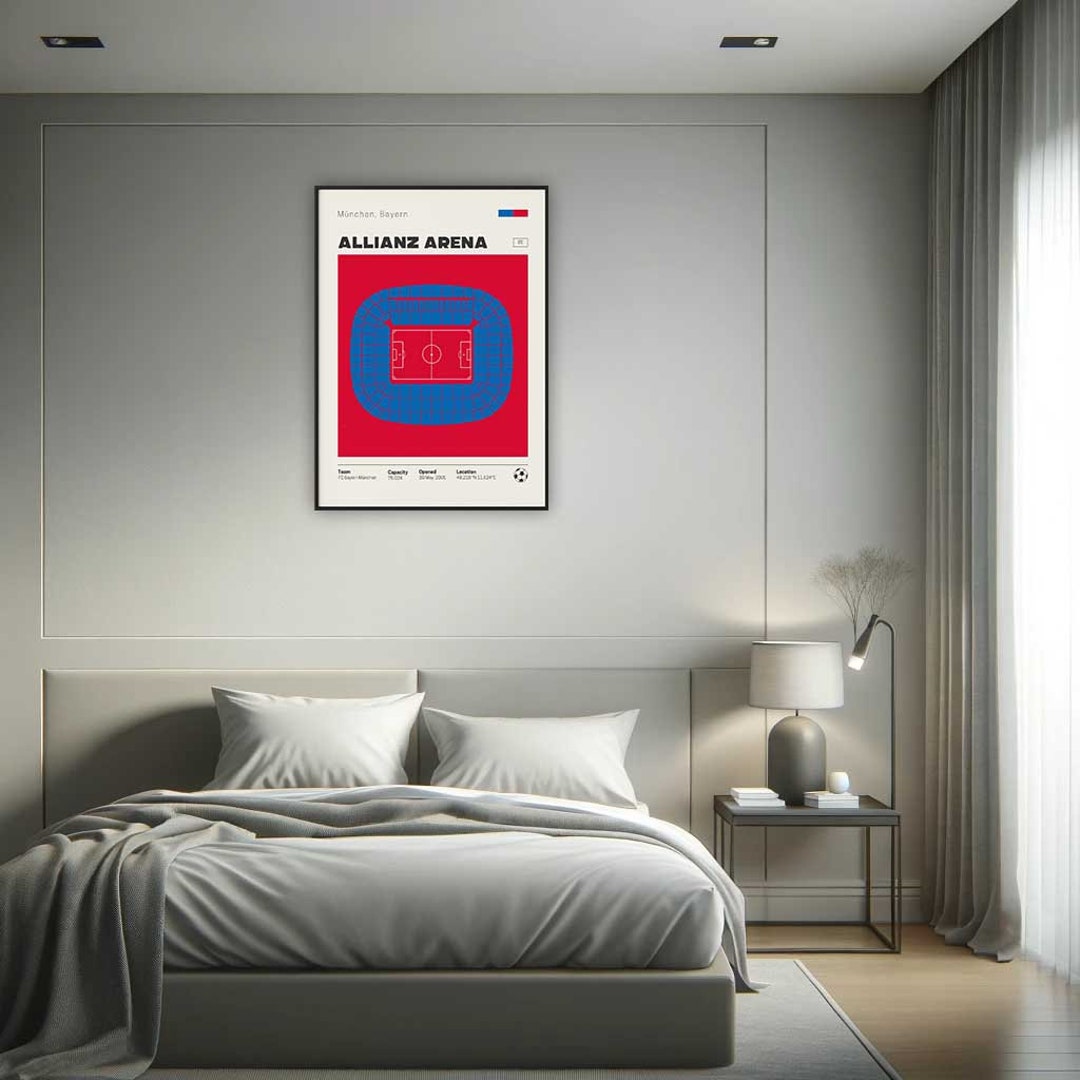 Bayern Munich Print, Allianz Arena Stadium Print, Football Print ...