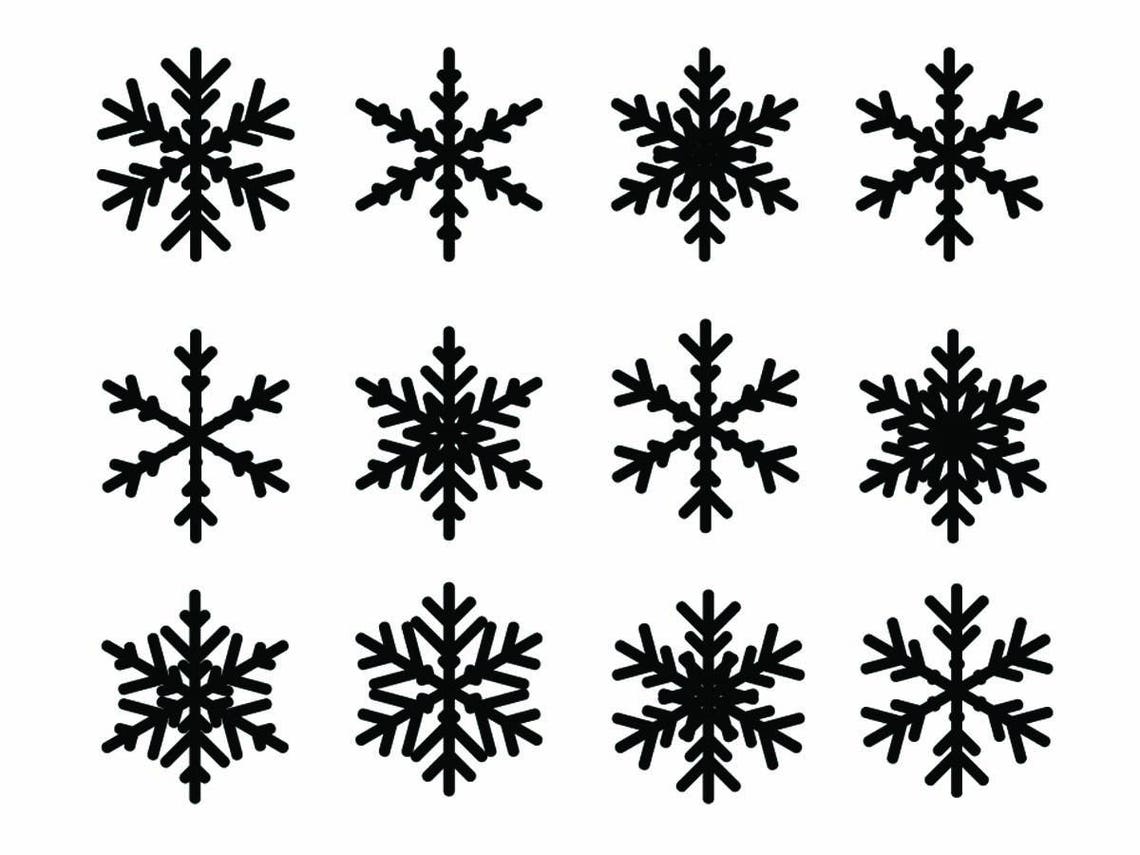 Simple Snowflake Vector Image and Cut Files SVG PNG JPEG Etsy Canada