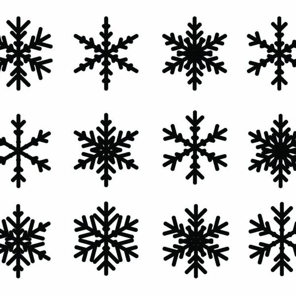 Simple Snowflake Vector Image and Cut Files SVG, PNG, JPEG,