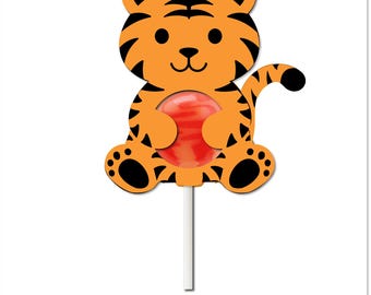 Söt tigerklubbhållare SVG | Rolig klippfil för DIY-godispresenter | Perfekt för Silhouette och Cricut