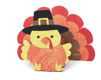 Thanksgiving kalkonlåda SVG-klippfil för Cricut och Silhouette