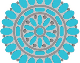 Navajo smycken hänge SVG klippfil för Cricut och Silhouette Cutters