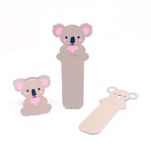 Kawaii Koala Lesezeichen SVG - Süße Tierschnitt-Datei für Cricut, Silhouette, Brother | 3 Stil Variationen | Sofort Download