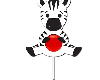 Söt Zebra Layered SVG Lollipop Holder – Cricut & Silhouette Kompatibla Klippfiler