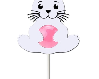 Söt Seal Layered SVG Lollipop Holder – Cricut & Silhouette Kompatibla Klippfiler