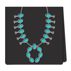 Navajo Squash Blossom Necklace SVG Cut File for Cricut and Silhouette Cutters