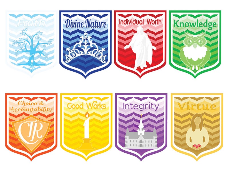 LARGE LDS Young Women YW Values Colors Banner, Great for Evening of ...
