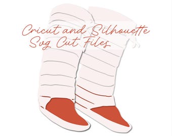 Navajo Mocs Mockasiner SVG-klippfil för Cricut och Silhouette Cutters