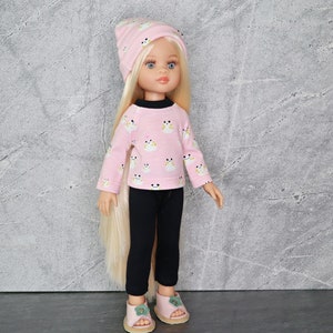 Leggings, Top and Beanie for Paola Reina Dolls; Paola Reina Outfit with Hat, Pants, and Shirt; Paola Reina Clothes; Paola Reina T Shirt
