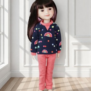 Knit Top and Leggings Outfit for Ruby Red Fashion Friends Doll