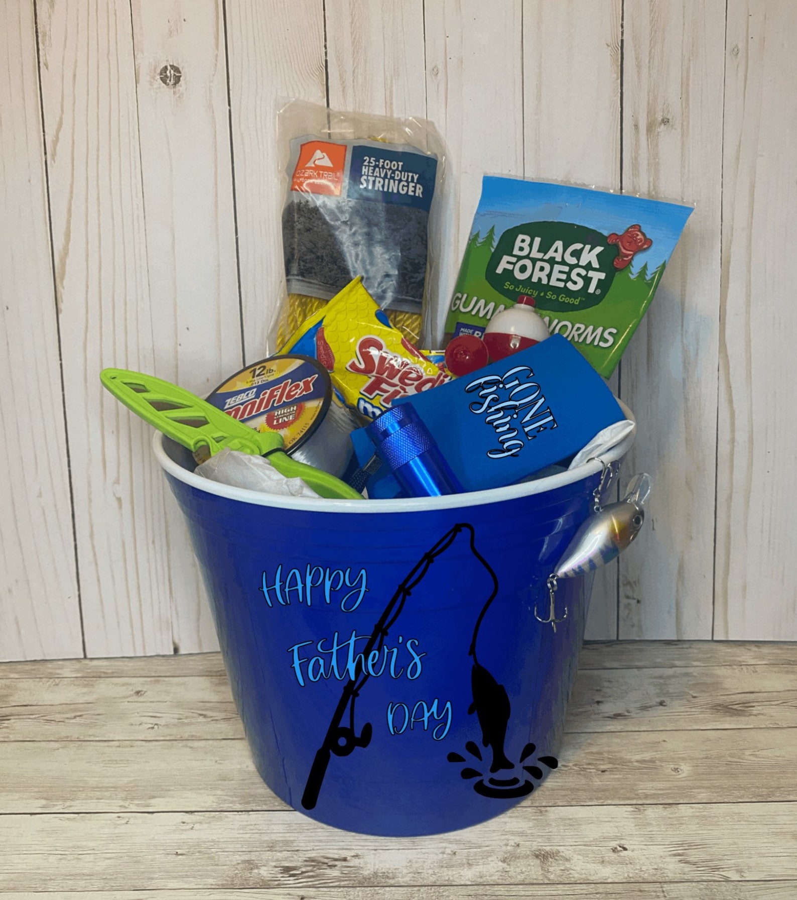 Fathers Day Fishing gift basket Fisherman gift box gift for Etsy