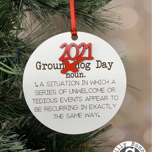 2021 & Groundhog Day Holiday ORNAMENT-Humor-Pandemic-Christmas/Stocking stuffer/gift tag US shipping only (lower 48)