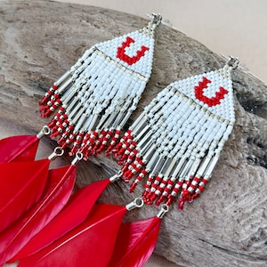 Officially Licensed University of Utah Beaded Fringe Earrings