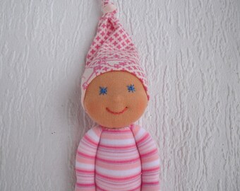 Waldorf baby doll, Pocket doll, Handmade toddler doll , Cloth doll, First doll, Babyshower gift, First birthday girl
