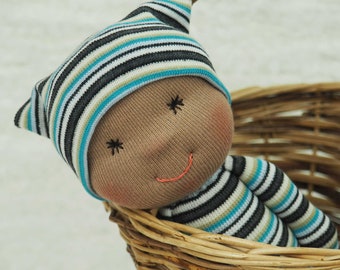 Soft baby doll for black baby boy, Baby shower gift for mixed kids