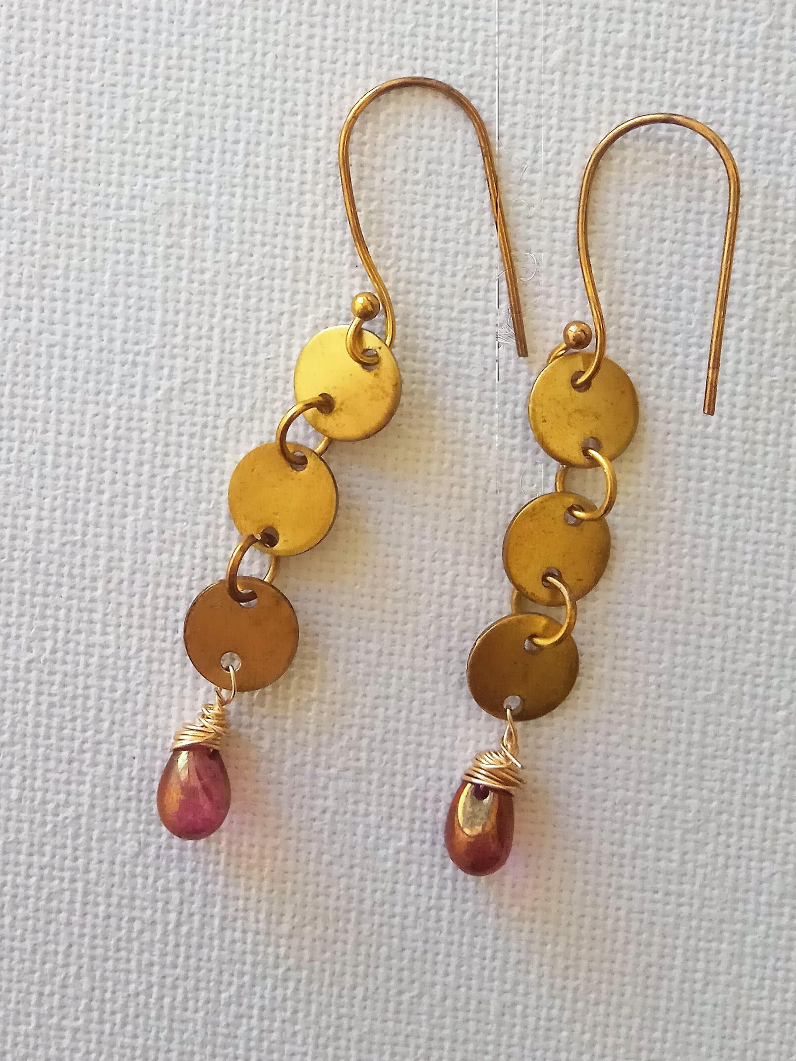 Gold Dangle Earrings Gold Coins Earrings Two Holes Coins Etsy Israel