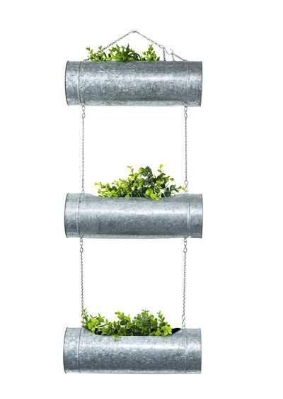 Image of Vertical galvanized planter