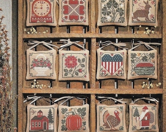 PRAIRIE YEAR Cross Stitch Patterns: Prairie Schooler Book No. 13 Authorized Reprint 3133 DiY