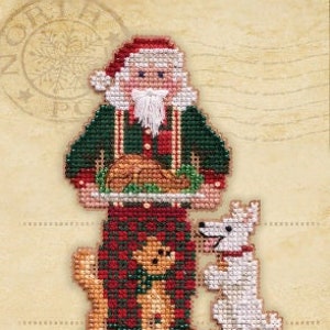 Christmas Memories Kit: Mill Hill Santa Claus Beaded Beading Counted Cross Stitch Ornaments Refrigerator Magnets Pins MH202133 DIY