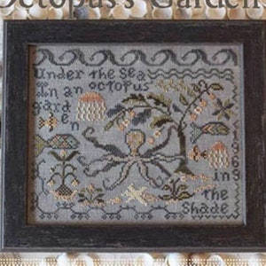 RARE! OCTOPUS'S GARDEN Cross Stitch Pattern: Blackbird Designs Fourth Magical Mystery Tour DiY Oop