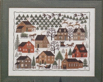 CHRISTMAS VILLAGE Cross Stitch Pattern: Prairie Schooler Book No. 79 AUTHORiZED REPRiNT 99-1957 DiY