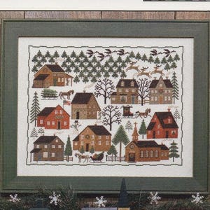 Christmas Village *FREE Insured Shipping* Prairie Schooler Retired Counted Cross Stitch Chart Pattern Book No. 79 REPRINT 99-1957